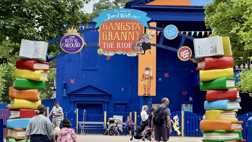 Entrance to Gangsta Granny The Ride.