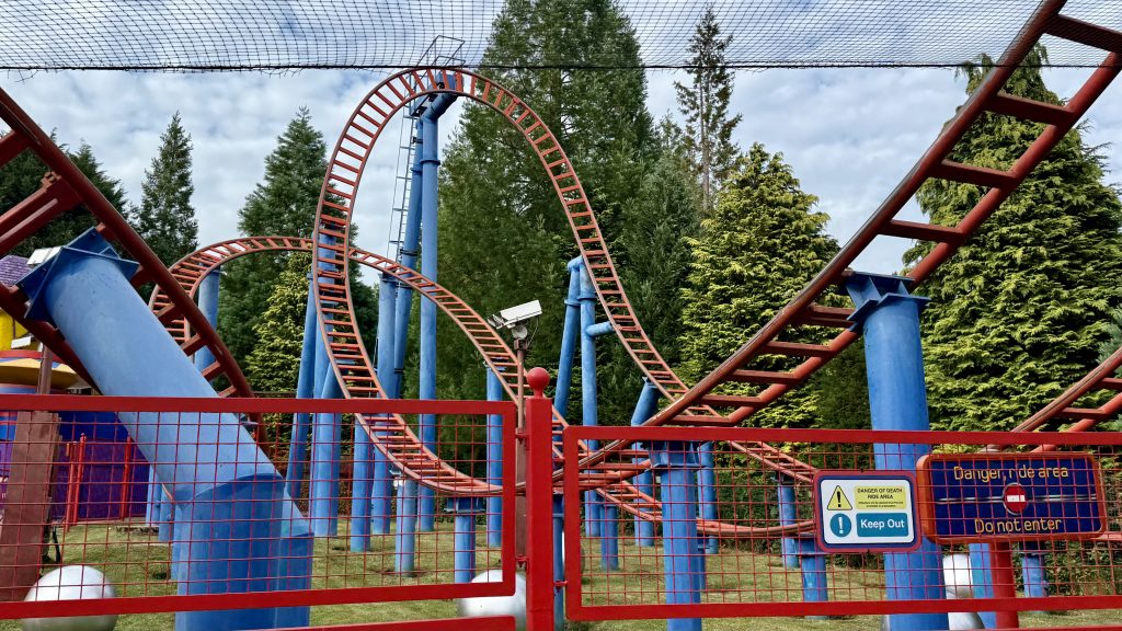 Part of the Spinball Whizzer rollercoaster track.
